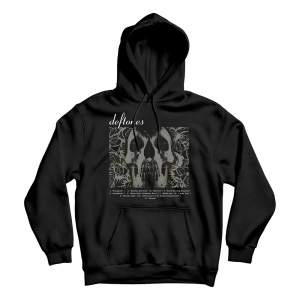 Deftones Grey Skull Tracklist Hoodie