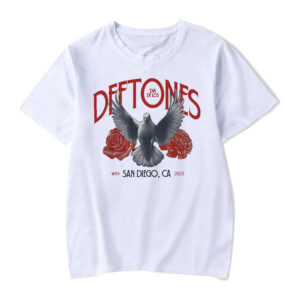 Deftones Dove Blossom T-Shirt – White Front