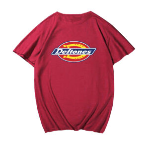 Deftones X Dickies Maroon T-shirt Front